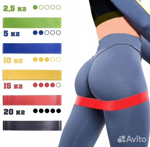 Резинки-еспандеры для фитнеса 5шт в чехле