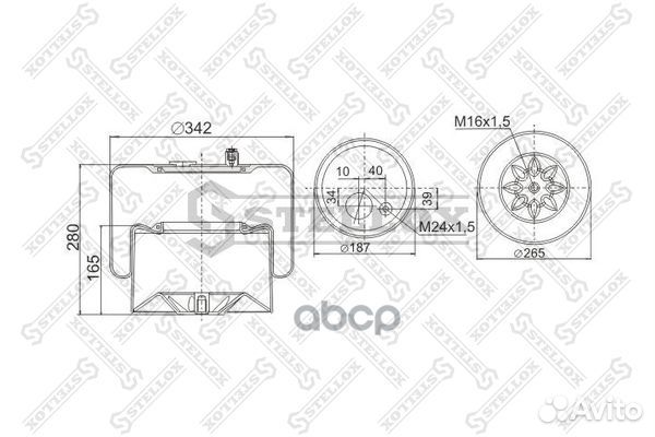 Пневмоподушки подвескиstellox 90-41833-SX Stellox