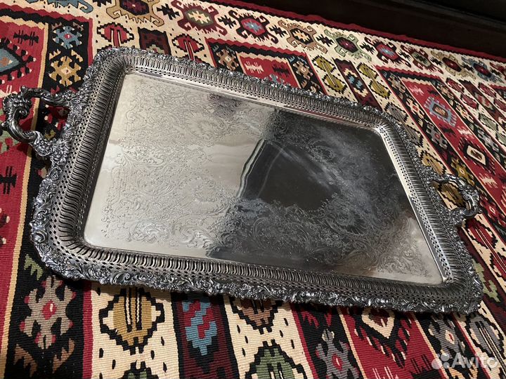 Поднос старинный, английский