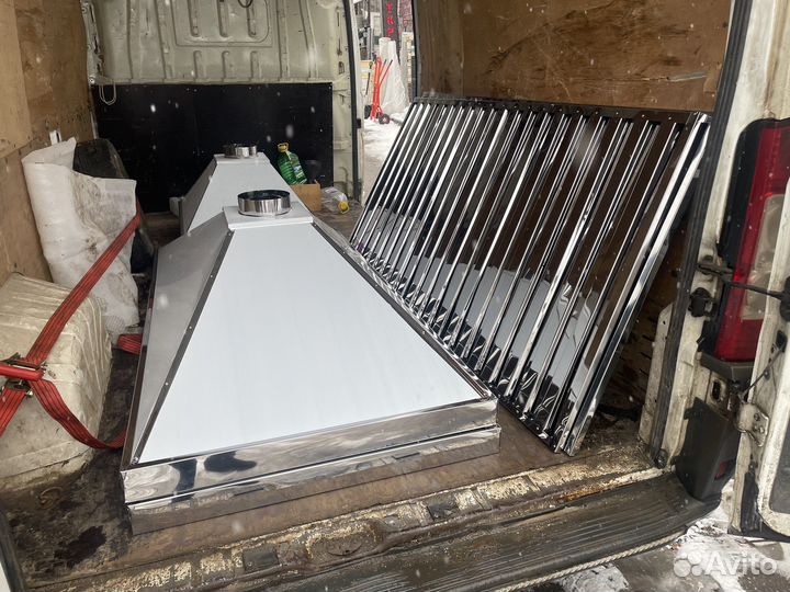 Зонт вытяжной пристенный оцинкованный 1500х500