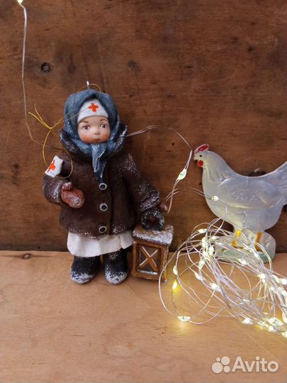 Ватные ёлочные игрушки