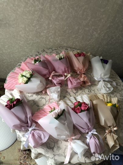 Букет мыльных роз учителю