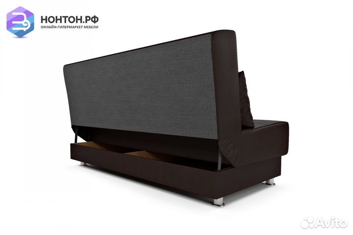 Диван книжка Мария экокожа коричневая