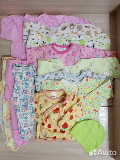 Одежда пакетом для девочки 56 62 68