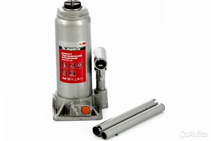 Домкрат бутылочный 8т 230-457мм Matrix/50766
