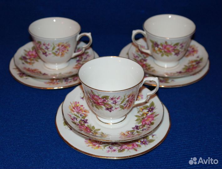 Чайные трио Colclought Wayside Костяной фарфор