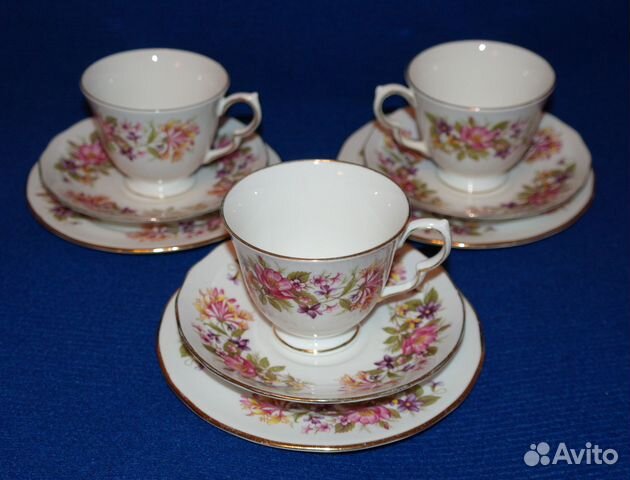 Чайные трио Colclought Wayside Костяной фарфор