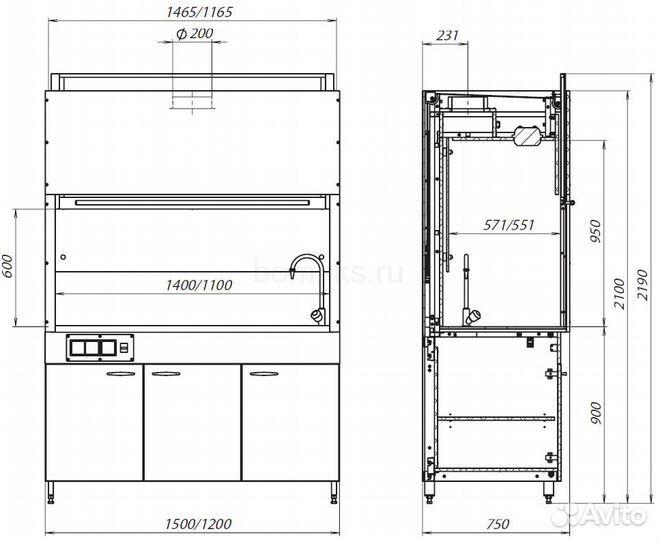 Вытяжной шкаф