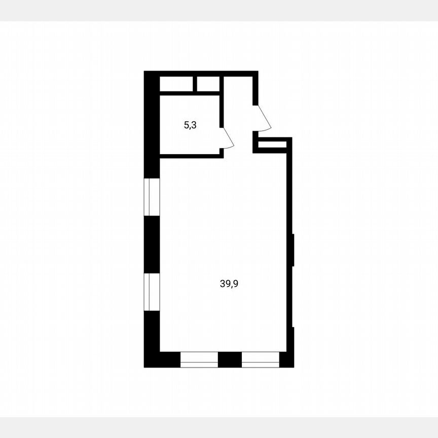 1-к. апартаменты, 45,2 м², 11/14 эт.
