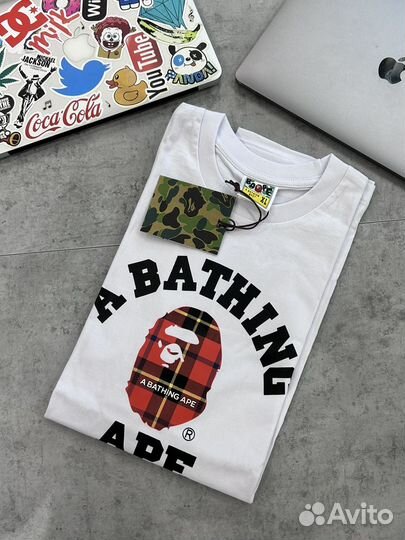 Футболка Bape College white Tee