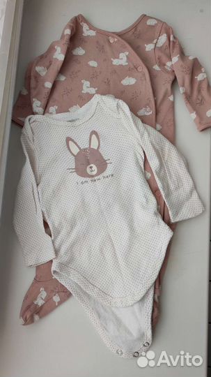 Слип + боди + шапочка C&A