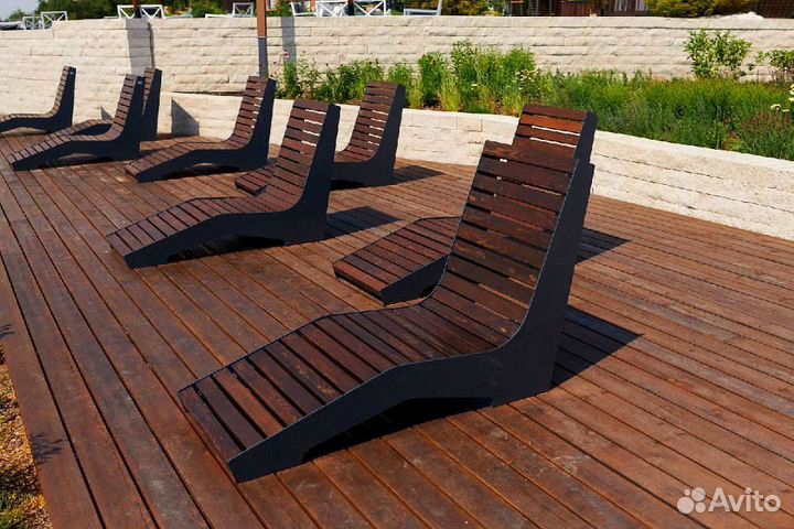 Шезлонг деревянный