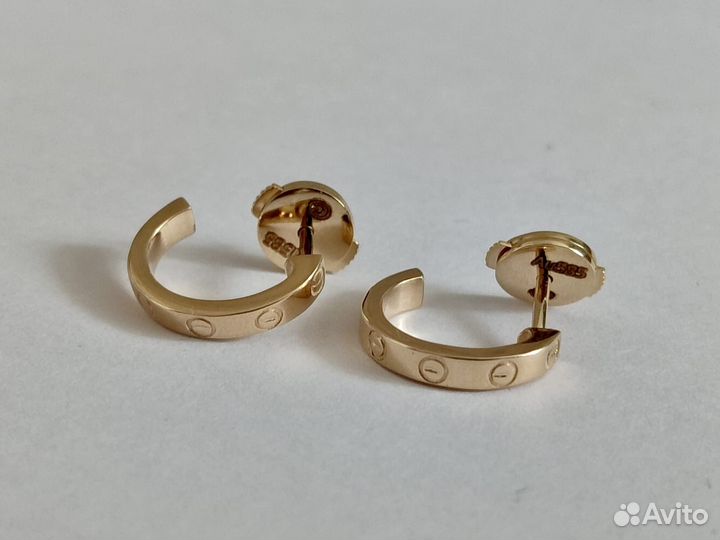 В наличии Cartier love серьги золото 585 проба