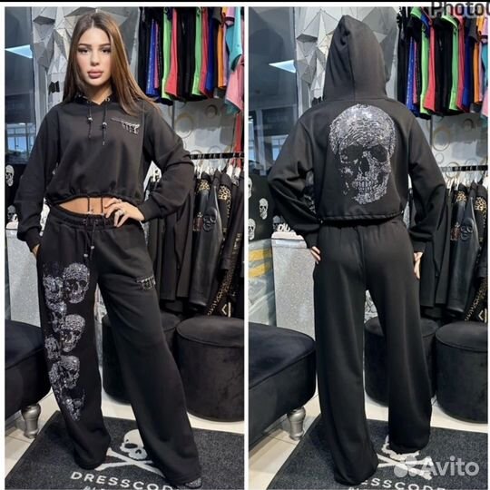 Костюм спортивный philipp plein стразы