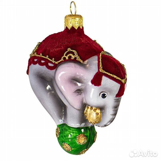 Елочная игрушка Слонёнок Ариель (флок) Обмен