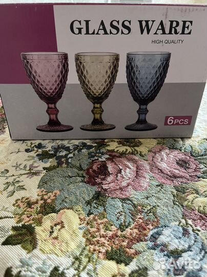Набор бокалов 6 шт,новые