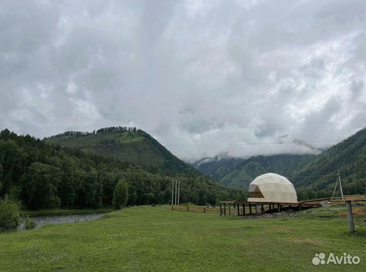 Купольный шатер для глэмпинга диаметр 6 м