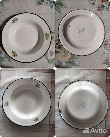 Посуда эмалированная и кружка алюминиевая СССР