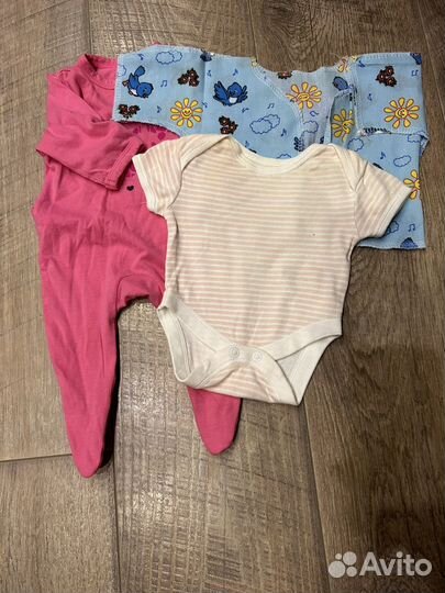 Одежда пакетом 0-6мес. (До 68 ) для девочки