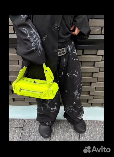 Balenciaga baggy 23ss graffiti джинсы на руках