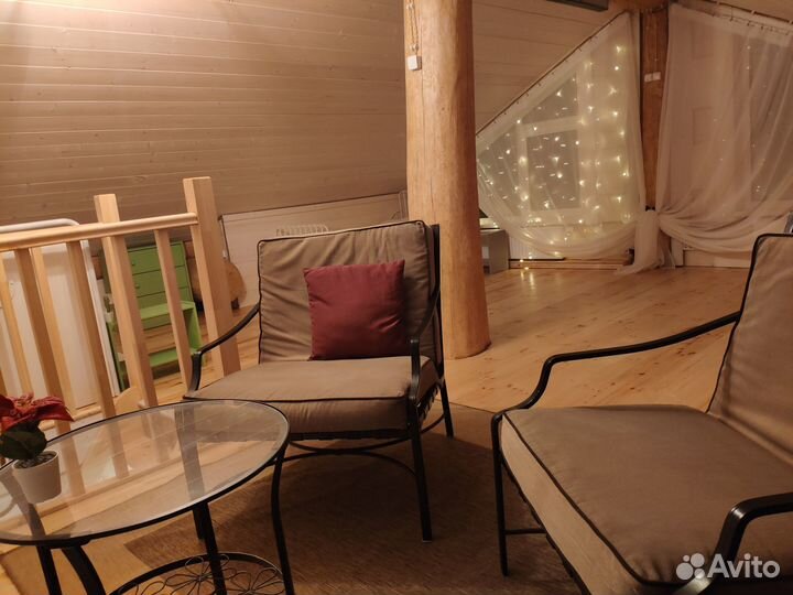 Аренда дома и бани на участке с соснами