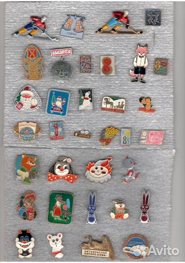 Детские значки, СССР, любимые мультфильмы