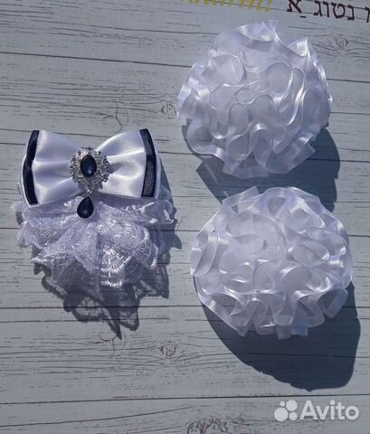 Школьный комплект брошь жабо и бантики