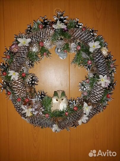 Новогодний венок на дверь