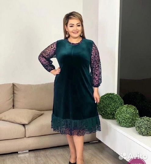 Велюровое платье