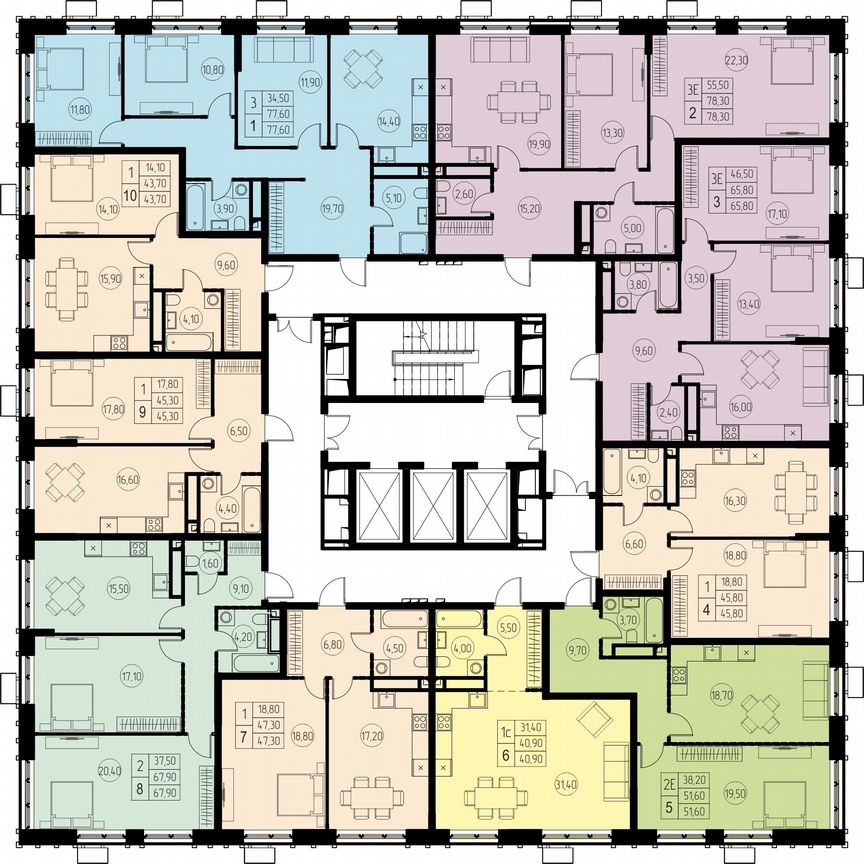 Квартира-студия, 40,9 м², 5/18 эт.