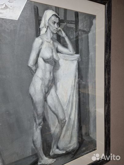 Картина маслом девушка с мольбертом