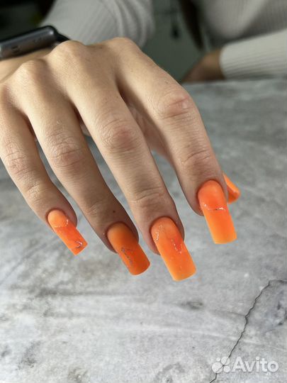Маникюр гель лак наращивание ногтей