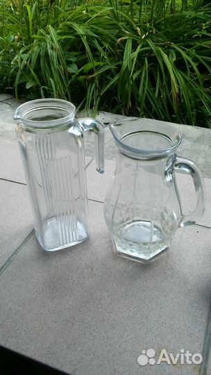 Кувшины стекло 2шт
