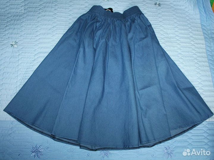 Новая красивая расклешеная джинсовая юбка, р.44-46