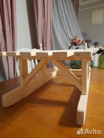 Деревянные санки декор на Новый год новогодний