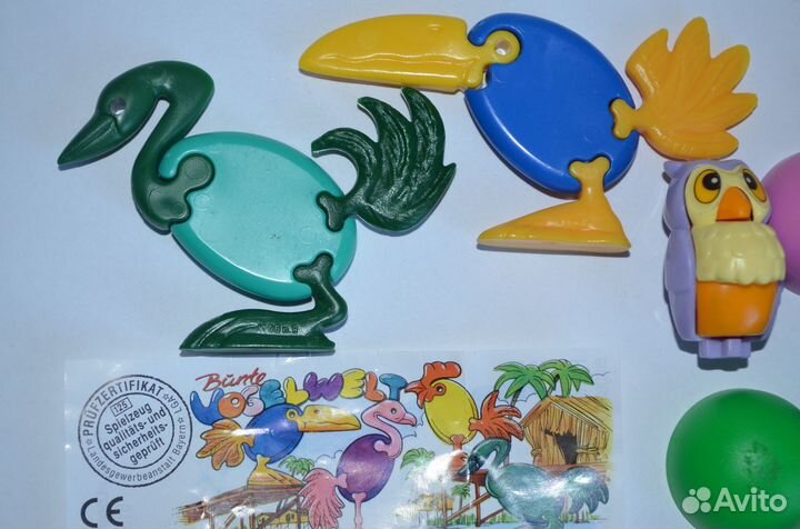 Игрушки Киндер немецкие. Птицы