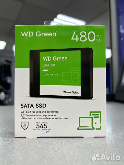 SSD накопитель WD Green 480Gb новый
