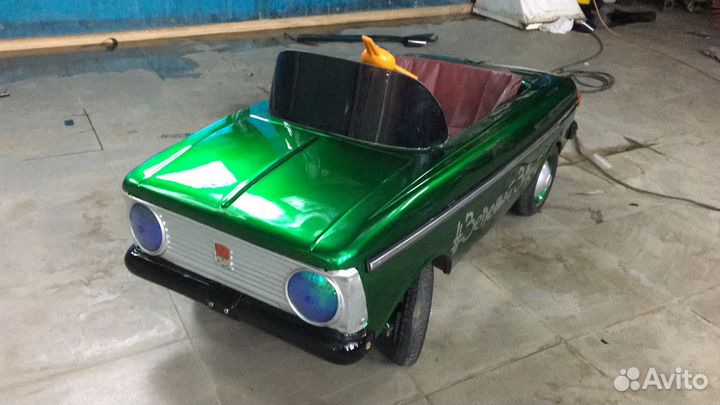 Педальный москвич. 1982 г зеленыйзмей
