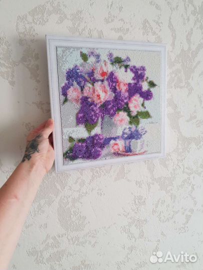 Картина алмазная мозайка. Цветы, интерьерная