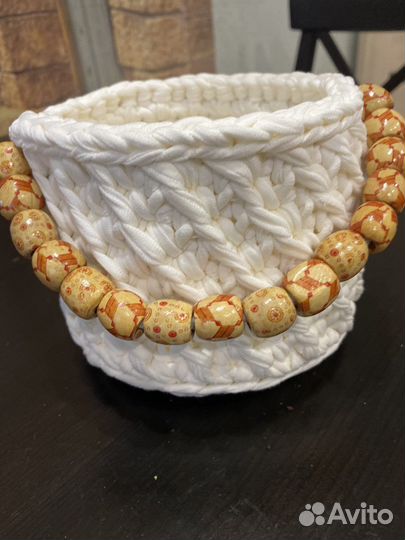 Вязанные корзинки