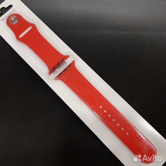Ремешок на Apple Watch 42-44 мм красный