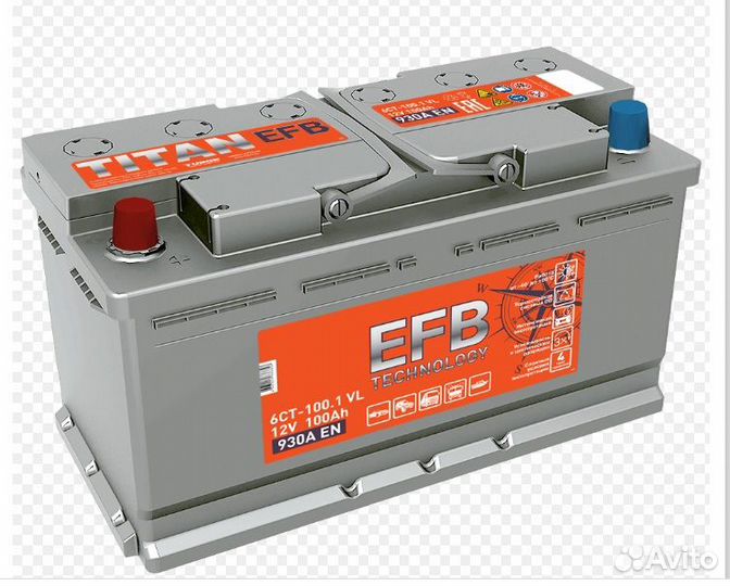 Аккумулятор 100 Ач Titan EFB 930А