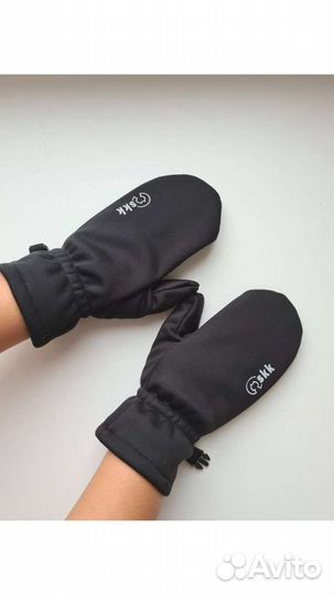 Детские демисезонные мембранные варежки softshell