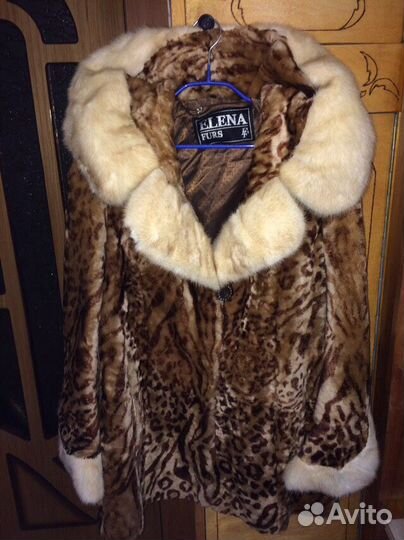 Шуба (мутон+норка)
