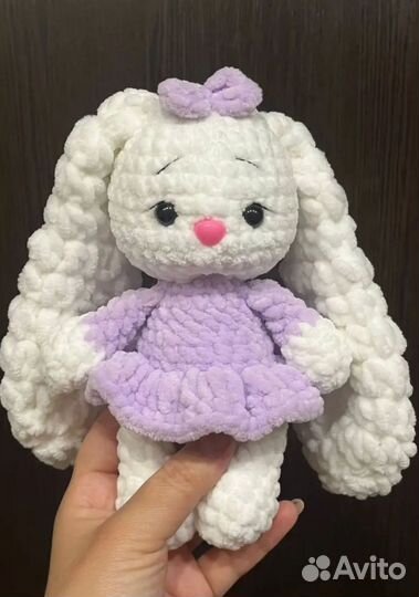 Плюшевый зайка ручной работы