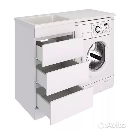 Тумба джерси 3 ящика с раковиной 110-120 см