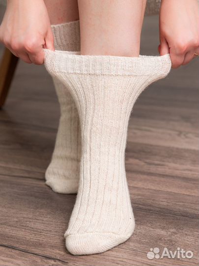 Шерстяные носки из шерсти альпака