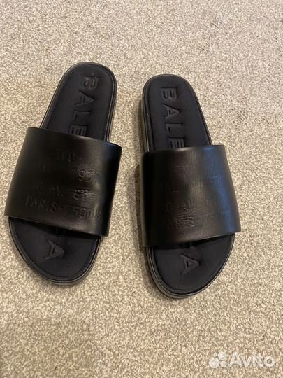 Шлепки Balenciaga оригинал кожаные