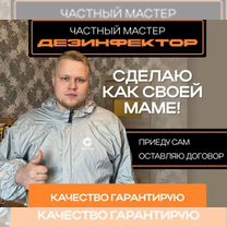 Уничтожение клопов, тараканов, кротов. Дезинсекция