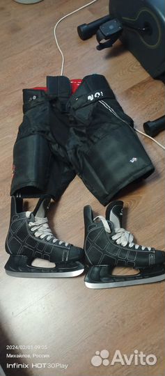 Коньки и шорты хоккейные